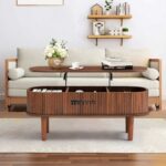 Wooden Coffee Table with Hidden Storage for Living Room - Image 5