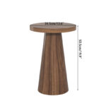 Round End Table with Fluted Pedestal Base - Image 3