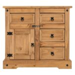 Solid Wood Farmhouse Buffet Cabinet Sideboard with 4 Drawers and 1 Door - Image 3