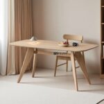 Solid Wood Study Table – Modern Scandinavian Home & Office Desk - Image 3