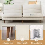 Neo Comfort Convertible Fabric Sofa Bed – Ivory White - Image 4