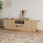 Curved TV Stand with Smooth Rounded Design and Modern Media Console Style - Image 3