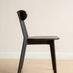 Modern Farmhouse Solid Oak Dining Chair in Premium Black Finish - Image 6