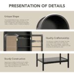 Wine Cabinet with Rattan Door and Storage for Living Room and Dining Area - Image 3