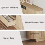 Curved TV Stand with Smooth Rounded Design and Modern Media Console Style - Image 2