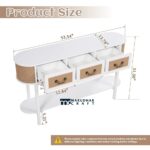 Oval Console Table for Entryway and Living Room Decor - Image 2