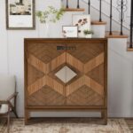 Vintage Cabinet with Handcrafted Artisan Doors for Home Storage