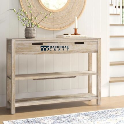 Premium Solid Wood Console Table for Living Room and Entryway