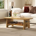 Solid Fir Wood Coffee Table with Traditional Mortise Tenon Joinery - Image 5