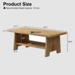 Solid Fir Wood Coffee Table with Traditional Mortise Tenon Joinery - Image 6
