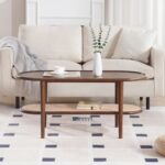 Solid Wood Square Coffee Table with One Large Storage Drawer - Image 2