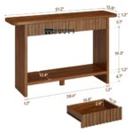 Wooden Console Table with Two Drawers for Living Room and Entryway - Image 6