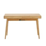 Solid Wood Study Table with 3 Drawers - Image 3