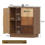 Colour Design Solid Wood Accent Bar Cabinet with Stylish Storage - Image 6