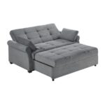 Urban Plush Fabric Sofa Cum Bed with Storage – Grey - Image 3