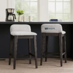 Upholstered Bar and Counter Stool Set of Two
