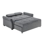 Urban Plush Fabric Sofa Cum Bed with Storage – Grey - Image 4