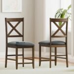 Modern Minimalist Solid Sheesham Wood Bar Stool with Comfortable Cushion Seat - Image 5