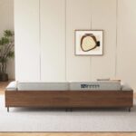 Four-Seater Cotton Linen Fabric Sofa with Solid Wood Frame and Cushioned - Image 3