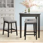 Upholstered Bar and Counter Stool Set of Two - Image 2