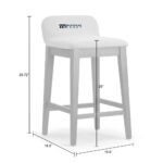 Upholstered Bar and Counter Stool Set of Two - Image 4