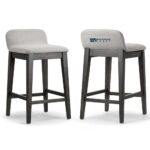 Upholstered Bar and Counter Stool Set of Two - Image 5