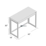 Wood Study Table with Keyboard Shelf - Image 6