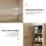 Solid Wood Designer Sideboard with Handcrafted Block Panel – White Washed Finish - Image 5