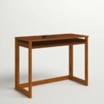 Wood Study Table with Keyboard Shelf - Image 2
