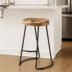 Modern Bar Stool with Strong Metal Frame