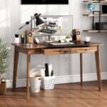 Solid Wood Computer Study Table with Keyboard Tray