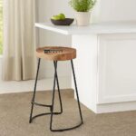 Modern Bar Stool with Strong Metal Frame - Image 2