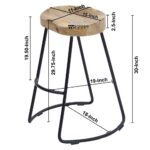 Modern Bar Stool with Strong Metal Frame - Image 4