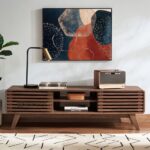 Solid Wood TV Stand with Strong Build and Timeless Design
