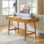 Solid Wood Study Table with 3 Drawers – Modern Home & Office Writing Desk - Image 3