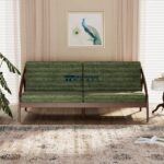 Solid Wood Upholstered Sofa with Ash Wood Frame and Removable Fabric Cover - Image 2