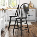 Solid Wood 24 Inch Bar Stool Set of Two for Indian Kitchen Counters