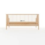 Scandinavian Style Slatted Wooden Daybed with Natural Finish - Image 5