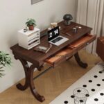 Study Table with Dual Drawers – Classic Home Office Writing Desk - Image 3
