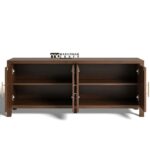 Media Console Entertainment Center with Cabinets and Shelves for Living Room Storage - Image 3
