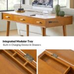 Solid Wood Study Table with 3 Drawers – Modern Home & Office Writing Desk - Image 2