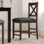 Modern Minimalist Solid Sheesham Wood Bar Stool with Comfortable Cushion Seat - Image 4