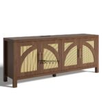 Media Console Entertainment Center with Cabinets and Shelves for Living Room Storage - Image 6