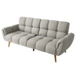 Modern Tufted Fabric Sofa with Curved Armrests - Image 4