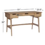 Study Table with Cane Drawers – Modern Handcrafted Home Office Desk - Image 3
