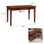 Study Table with Two Drawers – Classic Home Office Writing Desk - Image 4