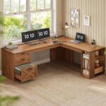 L-Shaped Study Table with Storage - Image 3