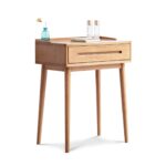 Solid Oak Wood Writing Desk with Single Storage Drawer for Home Study Spaces - Image 7