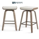Swivel Fabric Bar Stools Set - Image 3
