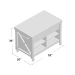 Twin-Drawer Kitchen Island Cart with Locking Casters - Image 3